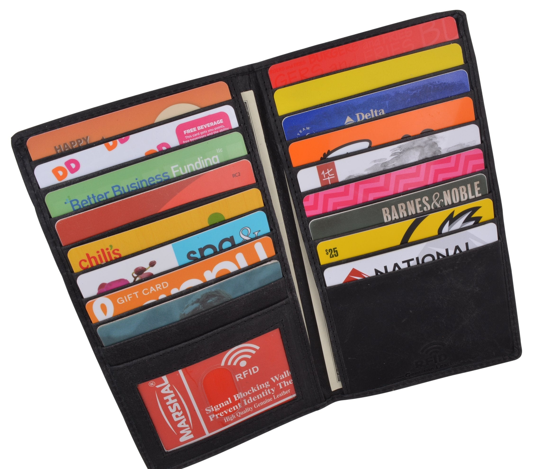 Rfid Blocking Bifold Credit Card Id Holder Hunter Leather Wallet For Men &  Women - Walmart.com