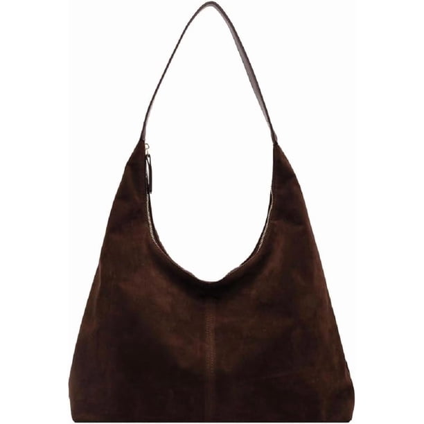 Bolso de Mano de Gamuza para Mujer, Suede Bags for Women, Suede Purse, Moda Bolso de Mano de Gamuza Bolso Holg, Bolso de Mano Tipo Hobo para Oficina, Bolso de Gamuza sintética