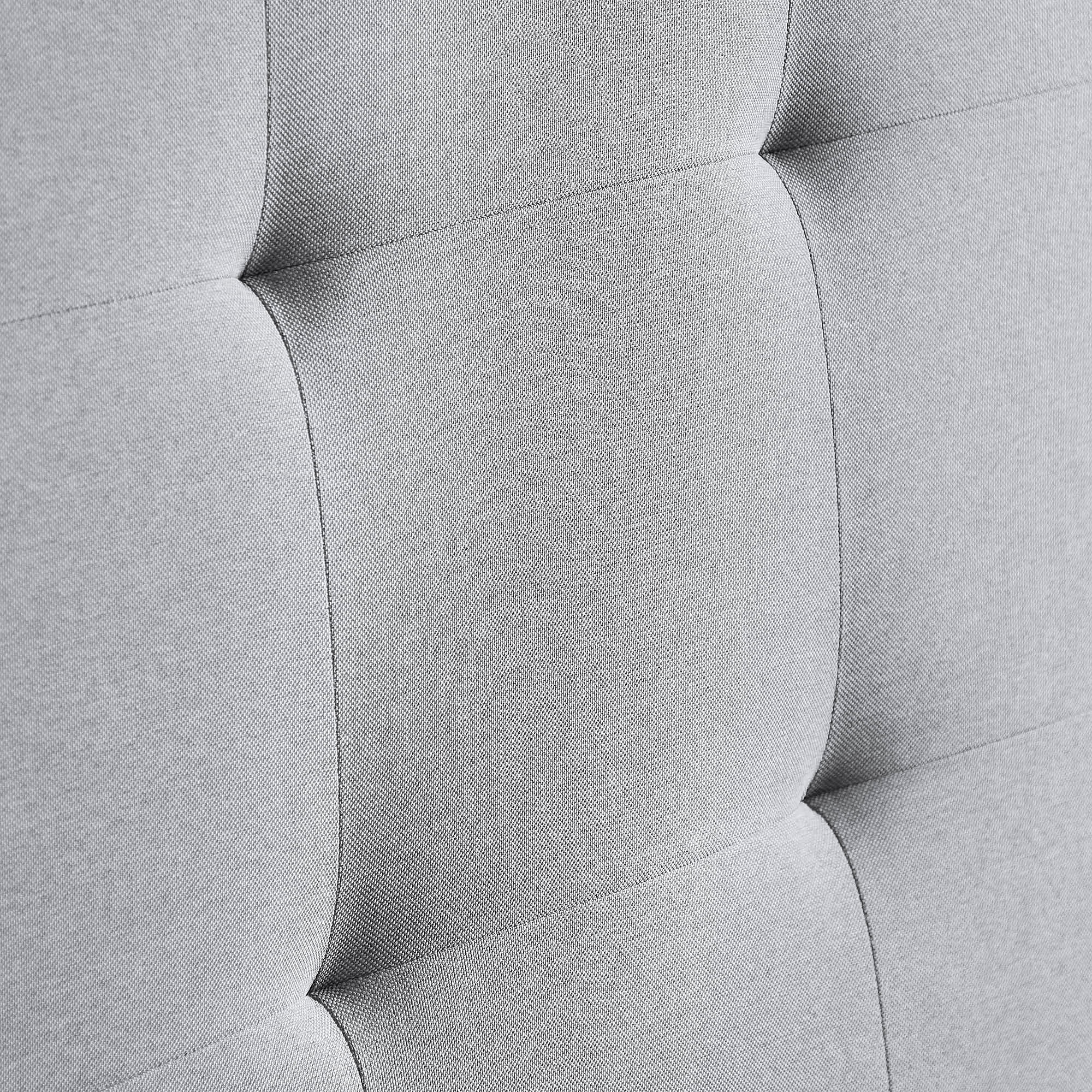 Rest Haven Scallop Edged Upholstered Headboard, King/Cal King, Gray