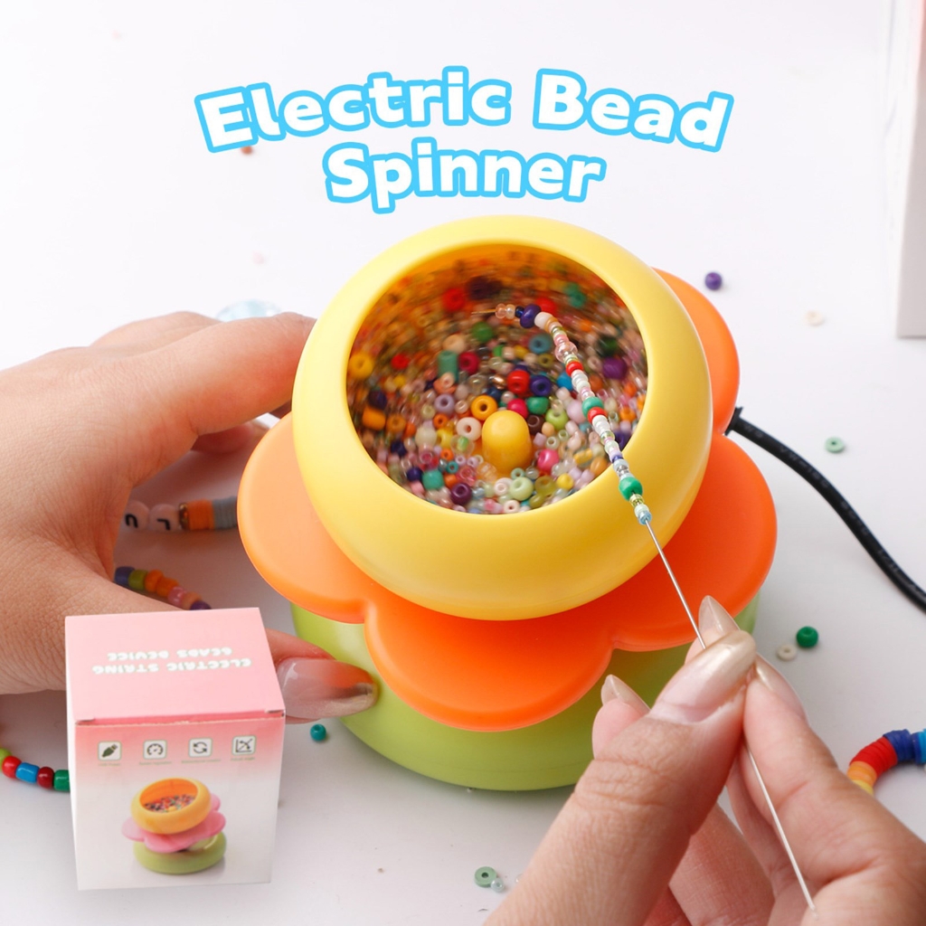 WINDLAND Electric Beading Tool Jewelry Making Tool Threading Beads Device Craft Accessory