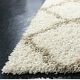 thumbnail image 4 of SAFAVIEH Daley Geometric Plush Shag Area Rug, Ivory/Beige, 5'1" x 7'6", 4 of 9