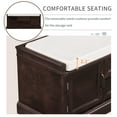 thumbnail image 4 of MODERNLUXE 42.5" Large Shoe Bench with 2 Drawers and 2 Cabinets, Solid Wood Shoe Rack Entryway Bench with Removable Cushion for Entryway Hallway and Living Room,Espresso, 4 of 8