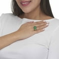 thumbnail image 5 of PalmBeach Jewelry Genuine Green Jade Lucky Symbols Dome Ring in 14k Gold-plated Sterling Silver, 5 of 7