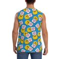 thumbnail image 4 of Fotbe Lovely Duck Men's Camiseta sin Mangas Estampada para Hombres, Playera Casual para Gimnasio, Entrenamiento, Playa-Medium, 4 of 7