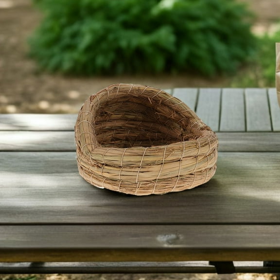 Baluue Easy Assemble Woven Chicken Nest in Dark Brown for Egg Laying