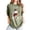 b-Light Green, variant on MuXiKeJi Clothes 2026 USA 250th Anniversary T Shirt Women – Patriotic American Flag V-Neck Top 3/4 Sleeve Independence Day Gift
