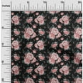 thumbnail image 2 of oneOone Polyester Spandex Black Fabric Florals Fabric For Sewing Printed Craft Fabric By The Yard 56 Inch Wide, 2 of 4