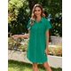 thumbnail image 3 of Vestido Zeagoo casual de manga corta con cuello en V, holgado, verde veraniego, 3 of 7