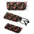 thumbnail image 6 of [3 PACK], JAVOedge Floral Collections Soft Pouch Eyeglass Storage Case w/ Microfiber Eyeglasses Cloth, Floral Design D, 6 of 6