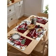 thumbnail image 6 of Placemats 1 Pack, Red Plaid Truck Christmas Woven Placemat, Linen Place Mats for Kitchen/Dining Tables, Xmas Tree Snowflake Gifts Winter Washable Table Mats for Party, 6 of 8