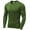 Army Green, variant on Mens Ultra Soft Thermal Shirt - Compression Baselayer Crew Neck Top - Fleece Lined Long Sleeve Underwear , Navy Blue, Medium