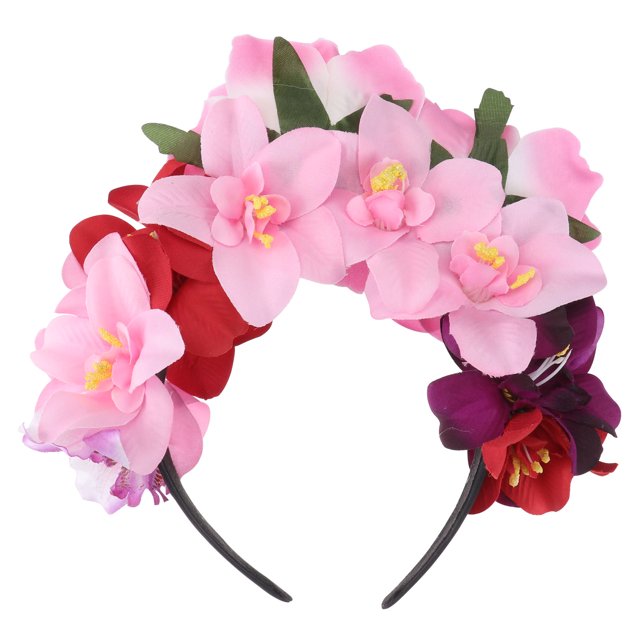 1 diadema de simulación de rosa, accesorio para el cabello para niña, diademas para fiesta de cosplay.