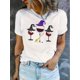 thumbnail image 1 of Witchy Red Wine Glass Graphic Tee for Women - Casual Crew Neck Short Sleeve T-Shirt, Stretchy & Comfortable Summer Top, 1 of 6
