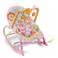 thumbnail image 1 of silla vibradora mecedora de bebe musical con juegos color rosa, 1 of 4