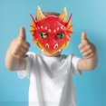 thumbnail image 4 of Dragon pour Enfants Effrayant Demi-Face pour Accessoire Photo Mariage Rouge, 4 of 8