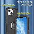 thumbnail image 4 of Funda con soporte de anillo para iPhone 14, protección total, compatible con soporte magnético para coche, resistente a arañazos, 4 of 5