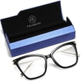 thumbnail image 5 of Montura de gafas de ojo de gato de gran tamaño con lentes transparentes, 5 of 5