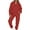 Rouge, variante sur Avamo Ensemble de Survêtement pour Femme, Ensemble de Jogging à Col en V, Couleur Unie, Tenue Deux Pièces, Chandail Respirant et Pantalon de Survêtement, Survêtements de Sport, Violet Rose TG