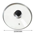 thumbnail image 2 of Multi-Size Impact Resistant-Proof Tempered Glass Pot Lid,Stainless Steel Rim Cookware Cover with Steam Vent & Installable Handle for Wok Soup Pot Steamer, 2 of 9