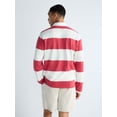 thumbnail image 4 of Free Assembly Men's Striped Cotton Rugby Shirt with Long Sleeves, Sizes S-3XL, 4 of 8