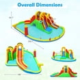 thumbnail image 3 of Costway Inflatable Water Slide Park with 2 Long Slides, Climbing Walls, Splash Pool with 750W Blower, 3 of 9