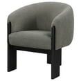 thumbnail image 4 of Valdez Boucle Upholstered Barrel Back Accent Chair Brown, 4 of 10