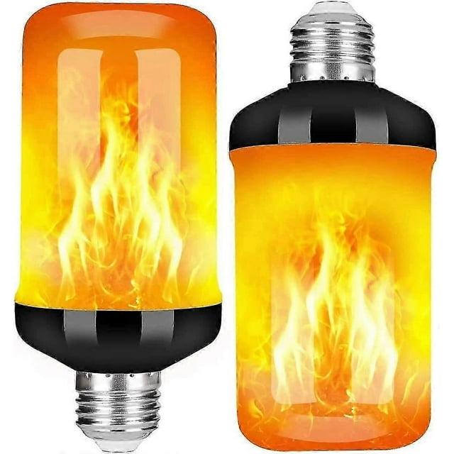 bombillas E27 con efecto llama, 5 W, LED, 4 modos de iluminación, decorativas para interiores y exteriores.