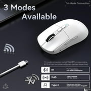 ATTACK SHARK X6 49g SUPERLIGHT Mouse with Magnetic Charging Dock, PixArt PAW3395 Gaming Sensor, BT/2.4G Wireless/Wired Gaming Mouse