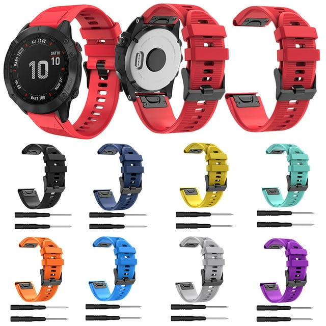 Gwong Electrónica Banda de correa de reloj de silicona de reemplazo de 26 mm para Garmin Fenix 6 Pro 5x Puls 3 HR
