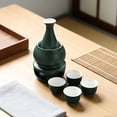 thumbnail image 6 of Nishiyuenyi Ceramic Sake Set with Warmer Bowl Japanese Sake Set for Spirits Entertaining Green, 6 of 9