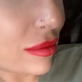 thumbnail image 2 of Stainless Steel Double Nose Rings Single Pierced Spiral Nose Rings Jewelry, 2 of 3