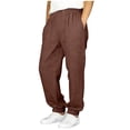 thumbnail image 4 of Fozruso Comfortable And Stylish Boys Casual Trousers For Autumn Linen Blend Long Pants With Elastic Waist Casual Long Pants Sizes 13-14 Years(Red), 4 of 7