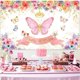 thumbnail image 4 of Set de decoración para fiestas con temática de mariposas, cumpleaños, niñas y mujeres, 4 of 7