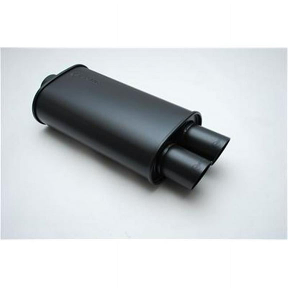 1148 Exhaust Muffler - 2.5 In. Center Inlet And Dual 3 Inch Outlet - Flat Black