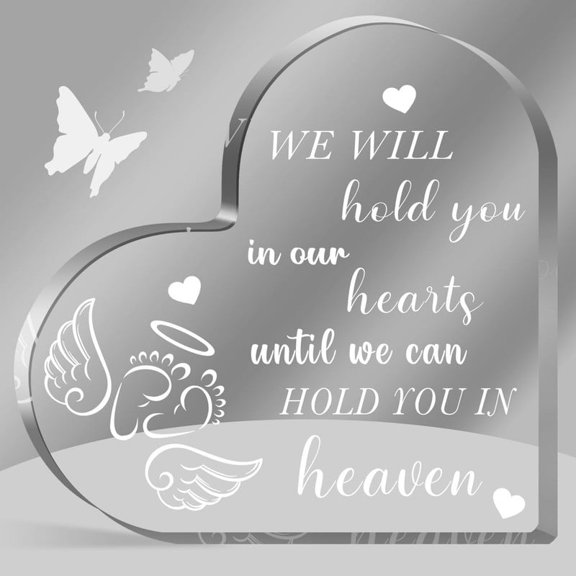 Miscarriage Gifts For Mothers Miscarriage Condolence Gifts For Mothers Memorial Bereavement Infant Gifts Heart Acrylic Desk Sign Memorial Bereavement Sympathy Gifts For Loss Of Baby 4X4 In