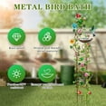 thumbnail image 3 of 1pc 57In Height Metal Bird Bath With Trellis For Outdoor, Vintage Decorative Bird Baths, Small Garden Plant Support, Antique BirdBath ForClimbing PlantsWith DetachableIron Bowl (Hummingbird/Butterf, 3 of 9