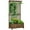Coffee, variant on Outsunny Wood Planter with Trellis, Privacy Screen Raised Garden Bed, Grey