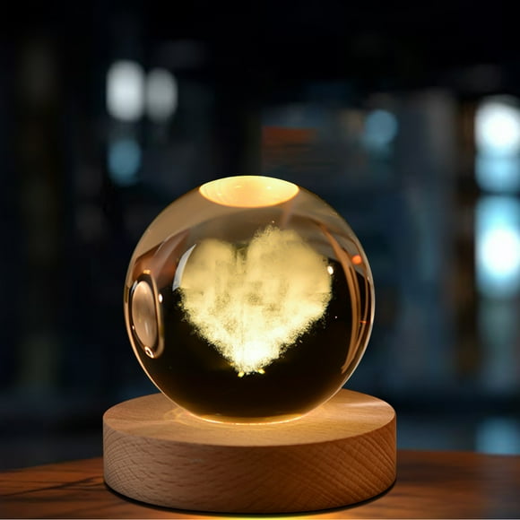 Ovzne Small Table Lamp Night Lights Calming Stellar Spheres The Galaxy Saturn And The Solar System Crystal Ball Night Light 2.76 Inch Happy Lamps Changing For Bedroom Living Room Decor Portable Desk L
