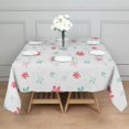 thumbnail image 4 of Floral Square Tablecloth 60x60in(152x152cm) – Waterproof Polyester Printed Table Cover, Wrinkle Resistant & Washable for Kitchen Dining Picnic Party Decor, Thanksgiving,Christmas, Spring,Flower, 4 of 6