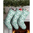 thumbnail image 3 of Christmas Stockings Green Christmas Tree and Text Pattern 3 Pack 14.8 Inch, 3 of 5