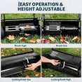 thumbnail image 3 of 26-Inch Push Lawn Sweeper with 4 High-Speed Brushes, 7 Cu. Ft. Hopper, Adjustable Height Yard Cleaner, 3 of 7