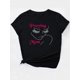 thumbnail image 3 of Top informal y elegante con cuello redondo y mangas cortas que presenta un diseño estampado de una hermosa mujer con arte de diamantes. Top deportivo de ocio., 3 of 7