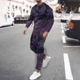 thumbnail image 1 of Styesk Ensembles pour Hommes 2 Pcs Nouvelle Mode Décontractée Ensemble de T-shirt à Manches Longues pour Homme Imprimé Sports Chemisiers et Chemises à Manches Longues à Col Rond Ensembles, 1 of 5