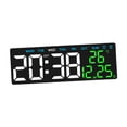 thumbnail image 3 of Reloj despertador digital versátil con atenuador de 3 niveles, reloj de escritorio eléctrico, reloj digital LED para baño, estante de escritorio, mesa Concha blanca, 3 of 8