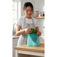 thumbnail image 6 of ITPCINC Reusable Silicone Food Storage Bags, 1 Gallon Leakproof Freezer & Microwave Safe Reusable Bags, BPA-Free Stand-Up Silicone Bags, Light Blue, 1-Pack, 6 of 7