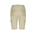 thumbnail image 5 of Lenpel Women's Cargo Bermuda Shorts Elastic High Waisted Tapered Twill Fold Hem Knee Length Shorts Summer Travel Shorts with Pockets, 5 of 5