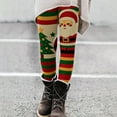 thumbnail image 2 of Fiaer Christmas Women's Leggings Santa High Waisted Xmas Tight Trousers Plus Size Stretch Tummy Control Yoga Pants Red XXL, 2 of 4