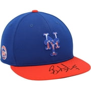 Brandon Nimmo New York Mets Autographed Player-Worn Blue Cap from the 2023 MLB Season - Fanatics Authentic Certified