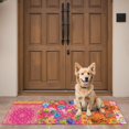 thumbnail image 4 of Bohemian Floral Patchwork Non-Slip Entryway Door Mat,Boho Indoor Decor Durable Low Plush Door Mat,Washable Welcome Rug for Patio Hallway Home Decor 16x47 Inches, 4 of 7