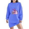thumbnail image 1 of Pisexur Robe de Noël pour Femmes Mode Imprimé Arbre de Noël Col Rond Robe Chandail en Molleton Décontractée Manches Longues Robe de Fête d'Automne Mini Robe, 1 of 4